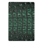 Emerald Crocodile Leather Luxury Exotic Skin ミニクリップボード (裏面)