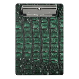 Emerald Crocodile Leather Luxury Exotic Skin ミニクリップボード