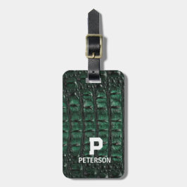 Emerald Crocodile Leather Luxury Exotic Skin ラゲッジタグ