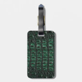 Emerald Crocodile Leather Luxury Exotic  Skin ラゲッジタグ (裏面縦)