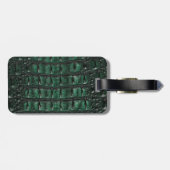 Emerald Crocodile Leather Luxury Exotic  Skin ラゲッジタグ (裏面横)
