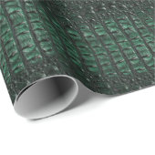 Emerald Crocodile Leather Luxury Exotic Skin ラッピングペーパー (ロールコーナー)