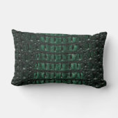 Emerald Crocodile Leather Luxury Exotic Skin ランバークッション (裏面)