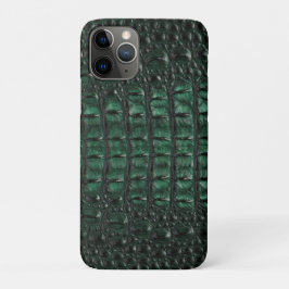 Emerald Crocodile Leather Luxury Exotic Skin iPhone 11 Proケース