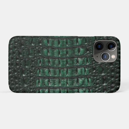 Emerald Crocodile Leather Luxury Exotic Skin Case-Mate iPhoneケース (裏面(横))