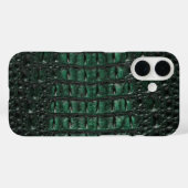 Emerald Crocodile Leather Luxury Exotic Skin Case-Mate iPhoneケース (裏面 (横))