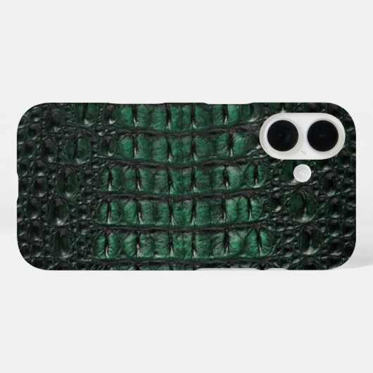Emerald Crocodile Leather Luxury Exotic  Skin Case-Mate iPhoneケース (裏面 (横))