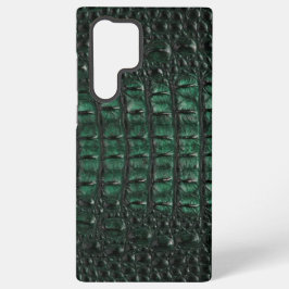 Emerald Crocodile Leather Luxury Exotic Skin Samsung Galaxy S22 Ultraケース