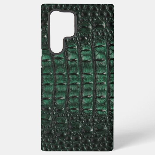 Emerald Crocodile Leather Luxury Exotic Skin Samsung Galaxyケース (裏面)