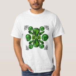 Emerald Diamond Gemstone Art Green Tシャツ