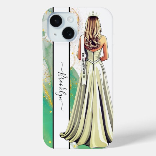 Emerald Dream Pageant Portrait Blonde Case-Mate iPhoneケース (裏面)
