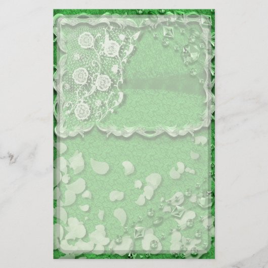 Emerald Dreams Junk Journal Style Trompe L'oeil 便箋 (正面)