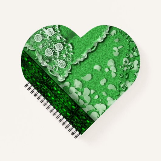 Emerald Dreams Trompe L'oeil Junk Journal Style  ノートブック (正面)