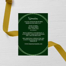 Emerald Elegance Wedding Enclosure Card エンクロージャーカード