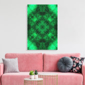 Emerald Energy Mandala Fractal Art キャンバスプリント (インサイチュ (リビング))