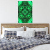 Emerald Energy Mandala Fractal Art キャンバスプリント (インサイチュ (寝室))