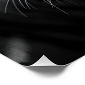 Emerald-Eyed Tiger Portrait - Black and White ポスター (コーナー)