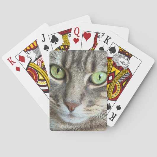 Emerald Eyes – Portrait of a Green-Eyed Cat トランプ (裏面)