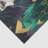 Emerald Fantasy Woman Crystals Florals Decoupage 薄葉紙 (詳細)