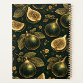Emerald Fig Planner Cover Gold Botanical Accents  プランナー手帳 (裏面)