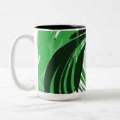 Emerald Flow — Green Abstract Wrap Mug ツートーンマグカップ (左)