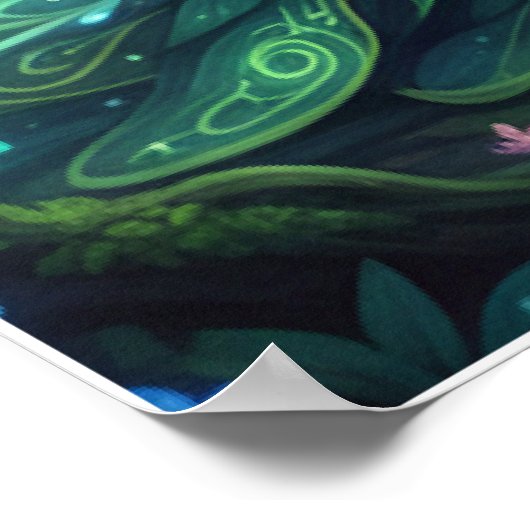 Emerald Forest Goddess – Enchanted Nature Queen ポスター (角)