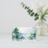 Emerald Forest Gold Dust Floral Geometric 名刺 (スタンド正面)