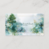 Emerald Forest Gold Dust Floral Geometric 名刺 (正面)