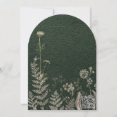 Emerald Forest & Ivory Lace Arch Wedding 招待状 (裏面)