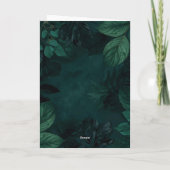 Emerald Forest Mood – Deep Green Botanical Design カード (裏面)