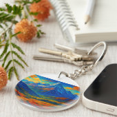 Emerald Forest Watercolor  キーホルダー (正面右)