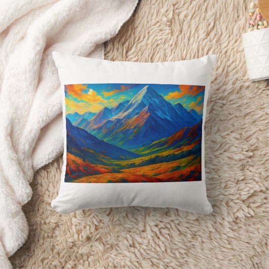 Emerald Forest Watercolor Canvas クッション (ブランケット)