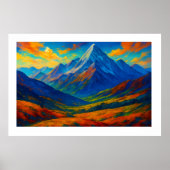 Emerald Forest Watercolor Canvas ポスター (正面)