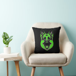 Emerald Gaze German Shepherd クッション