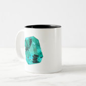 Emerald Gemstone printed on ツートーンマグカップ (正面左)
