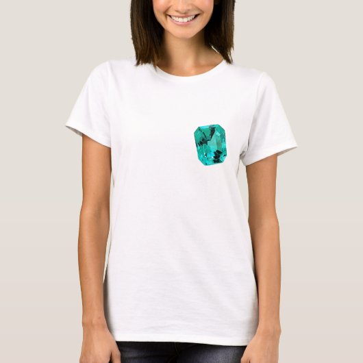 Emerald Gemstone printed on Tシャツ (正面)