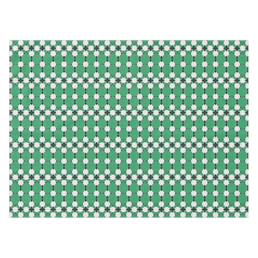 Emerald Geometric Abstract Pattern Design 1314 テーブルクロス (正面(横))
