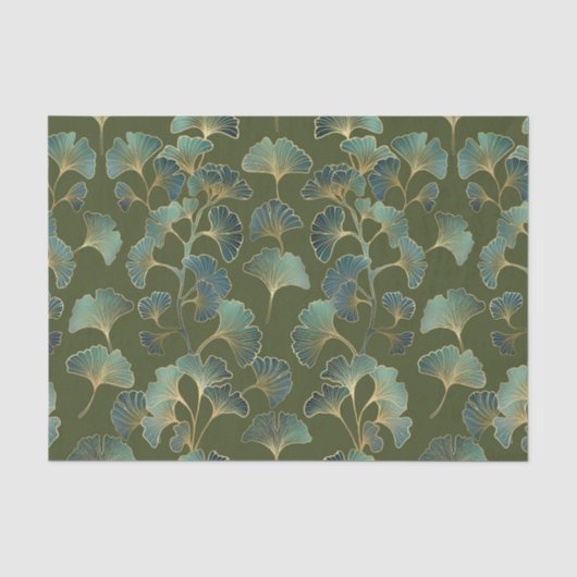 Emerald Ginkgo Elegance – Luxury Gold Botanical (1 薄葉紙 (正面)