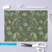 Emerald Ginkgo Elegance – Luxury Gold Botanical (1 薄葉紙 (クラフト)