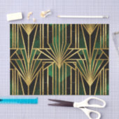 Emerald Gold Art Deco Glamour 薄葉紙 (クラフト)