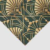 Emerald Gold Art Deco Pattern 薄葉紙 (詳細)