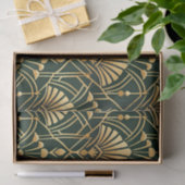 Emerald Gold Art Deco Pattern 薄葉紙 (ギフト)