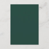 Emerald Gold Baroque Wedding Website QR Card エンクロージャーカード (裏面)