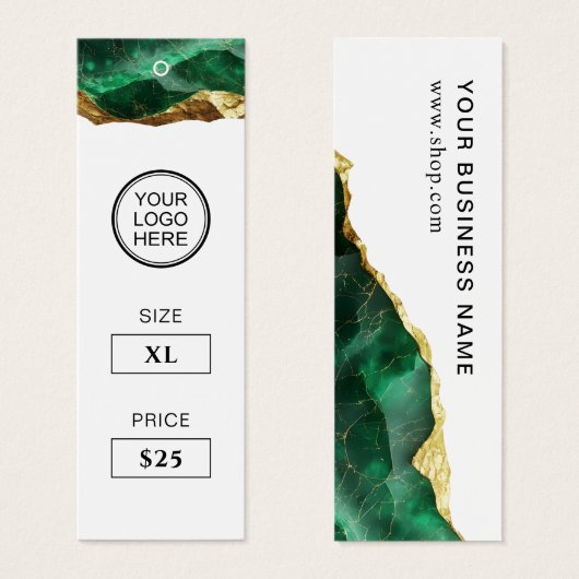 Emerald Gold Clothing Price Hang Tag (正面&裏面)