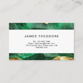 Emerald Gold Elegant Real Estate Agents 名刺 (裏面)