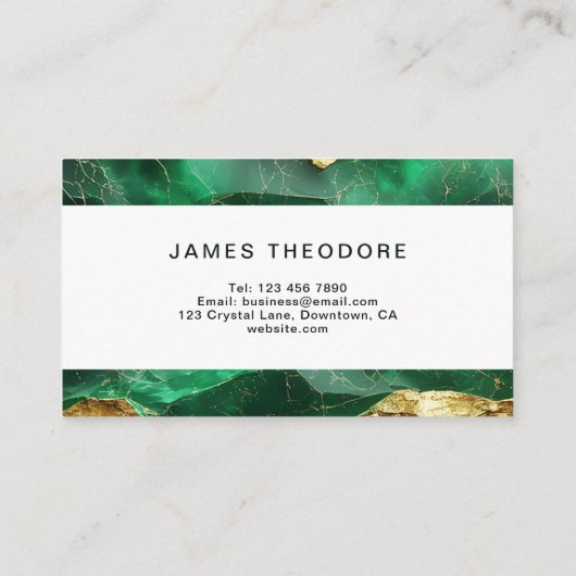 Emerald Gold Elegant Real Estate Agents 名刺 (裏面)