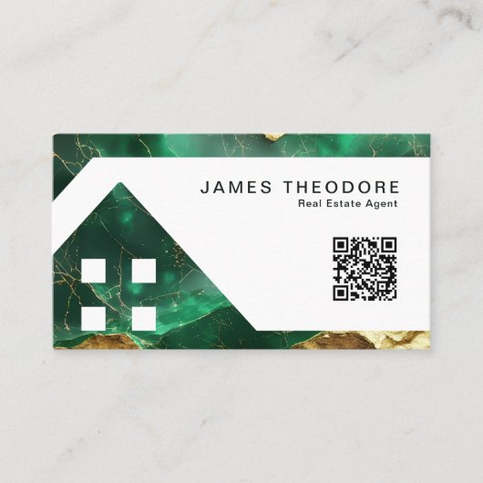 Emerald Gold Elegant Real Estate Agents 名刺 (正面)