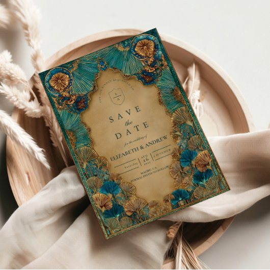 Emerald Gold Islamic Wedding セーブザデート