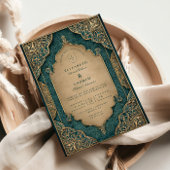 Emerald Gold Islamic Wedding 招待状