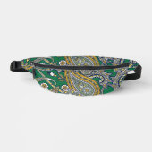 Emerald Gold Paisley Two-Sided Print Fanny-Pack ファニーパック (正面)